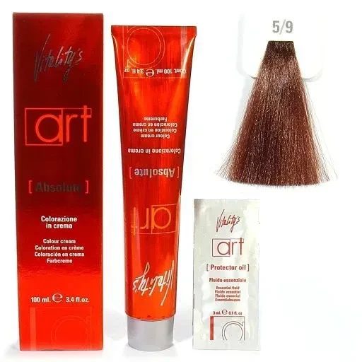 Крем-краска для волос с масляным коктейлем Vitality’s Art Absolute Hair Color Cream 5/9 Какао 100 мл