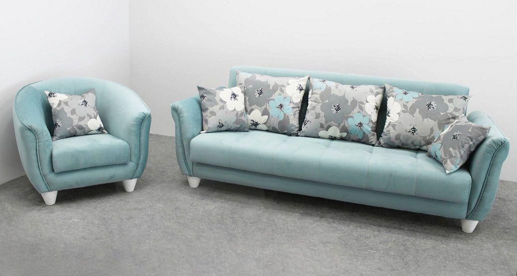 Диван раскладной Шик Галичина Романтик ортопедический Серо-зеленый