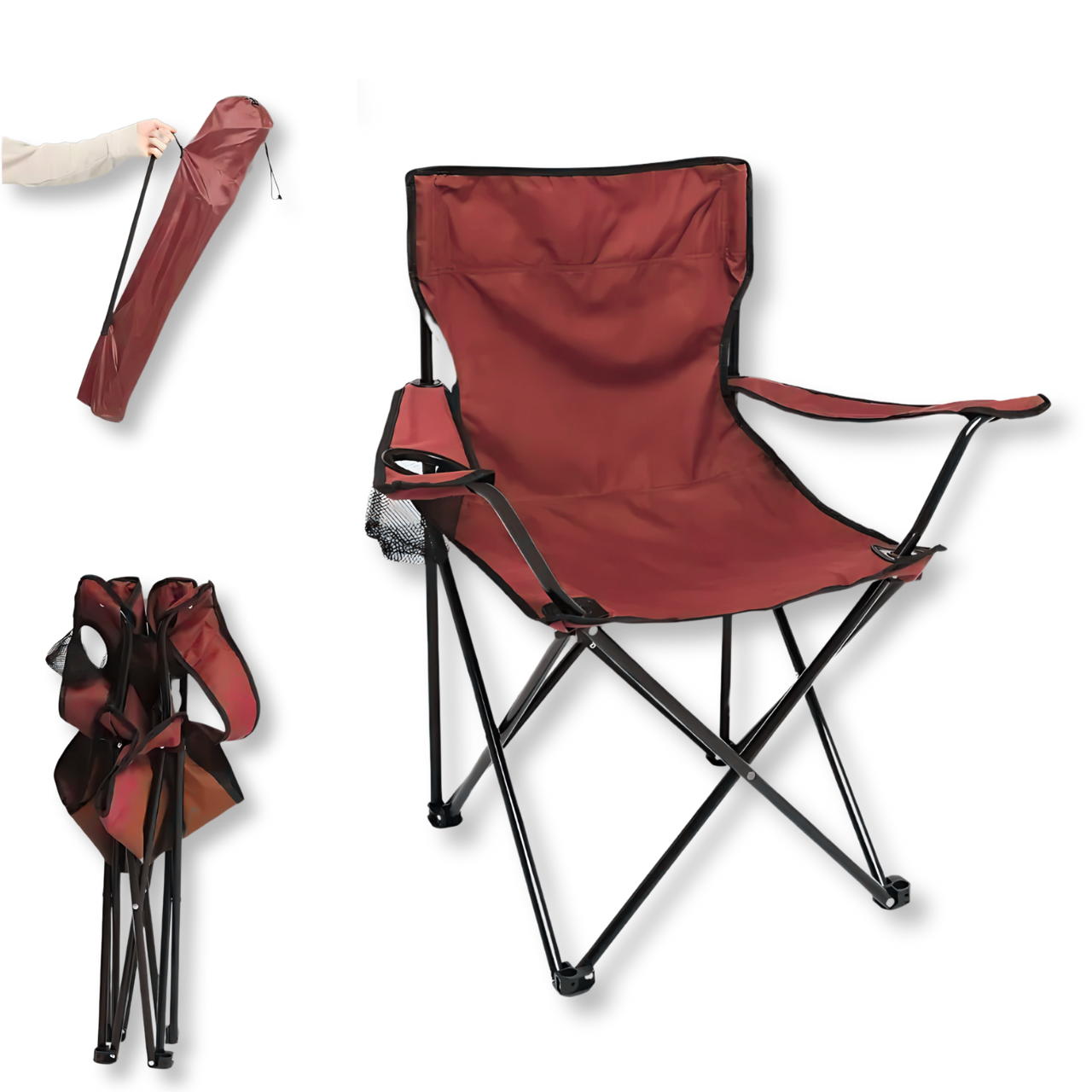Стул туристический раскладной Ander 600D для отдыха/кемпинга/рыбалки/охоты ткань oxsford до 110 кг Коричневый (10402026) - фото 2 Стул туристический раскладной Ander 600D для отдыха/кемпинга/рыбалки/охоты ткань oxsford до 110 кг Коричневый (10402026) - фото 2
