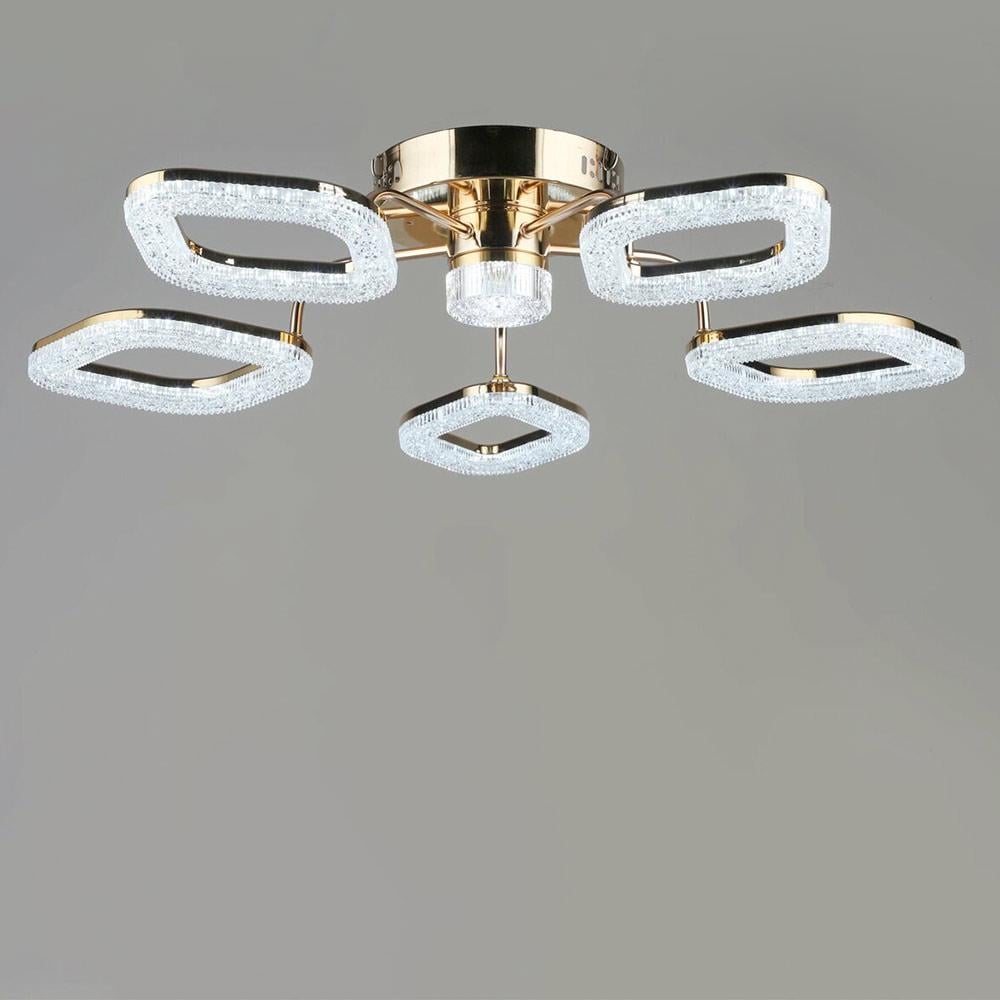 Люстра потолочная светодиодная Light House SRS-20076/5+1 FGD Золотой