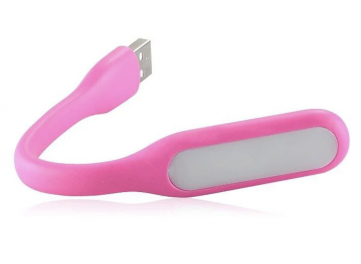 Светильник Usb гибкий Led для ноутбука и PowerBank Розовый