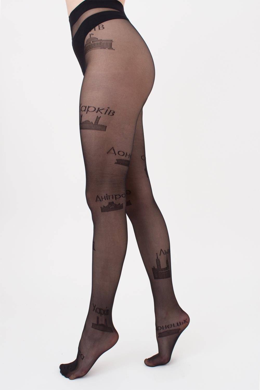 Колготи жіночі Giulia CITY з назвами міст 20 1 р. 2 Black/Nero (4823116922181)