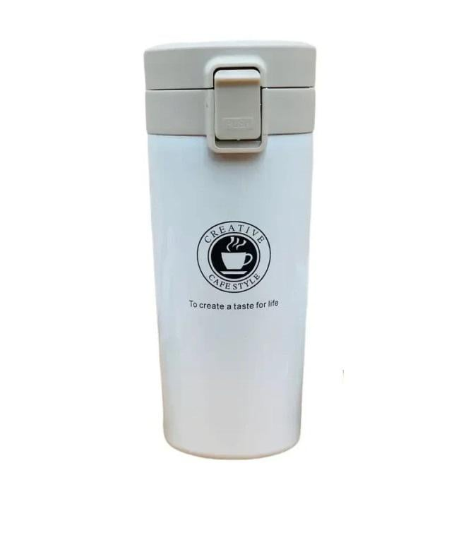 Термокухоль із нержавіючої сталі з подвійними стінками 500 мл Білий (17492)