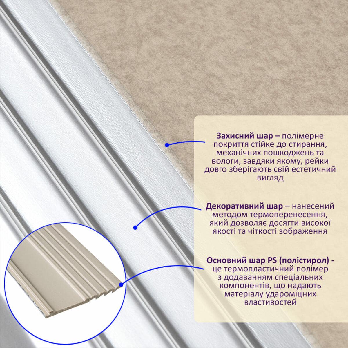 Рейка декоративная PS D 2900x160x11 мм (SW-00002150) - фото 2 Рейка декоративная PS D 2900x160x11 мм (SW-00002150) - фото 2