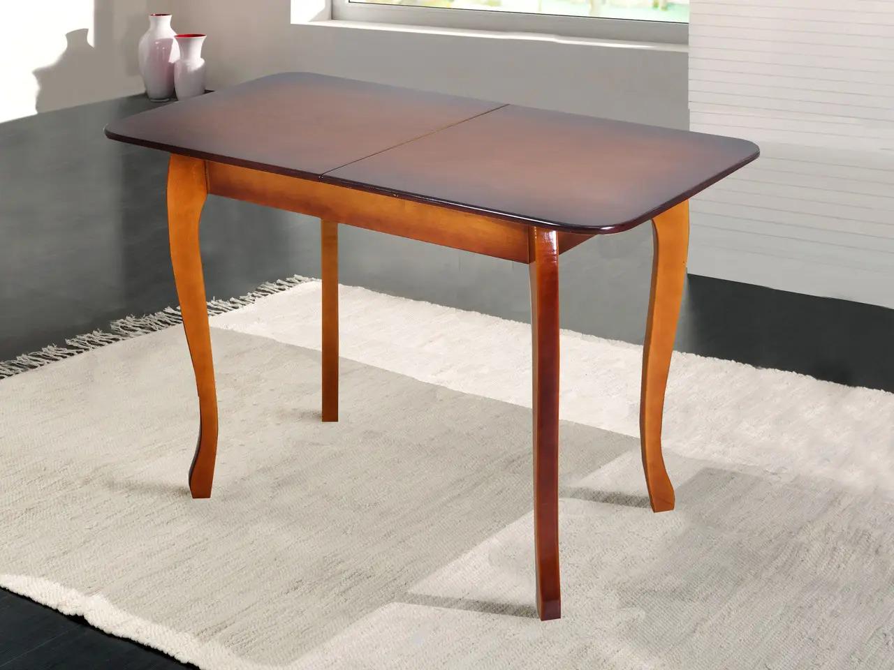 Стол кухонный раскладной для гостиной, кухни, столовой Мікс Меблі Даллас/Канзас/Ромео дерево/МДФ цвет орех