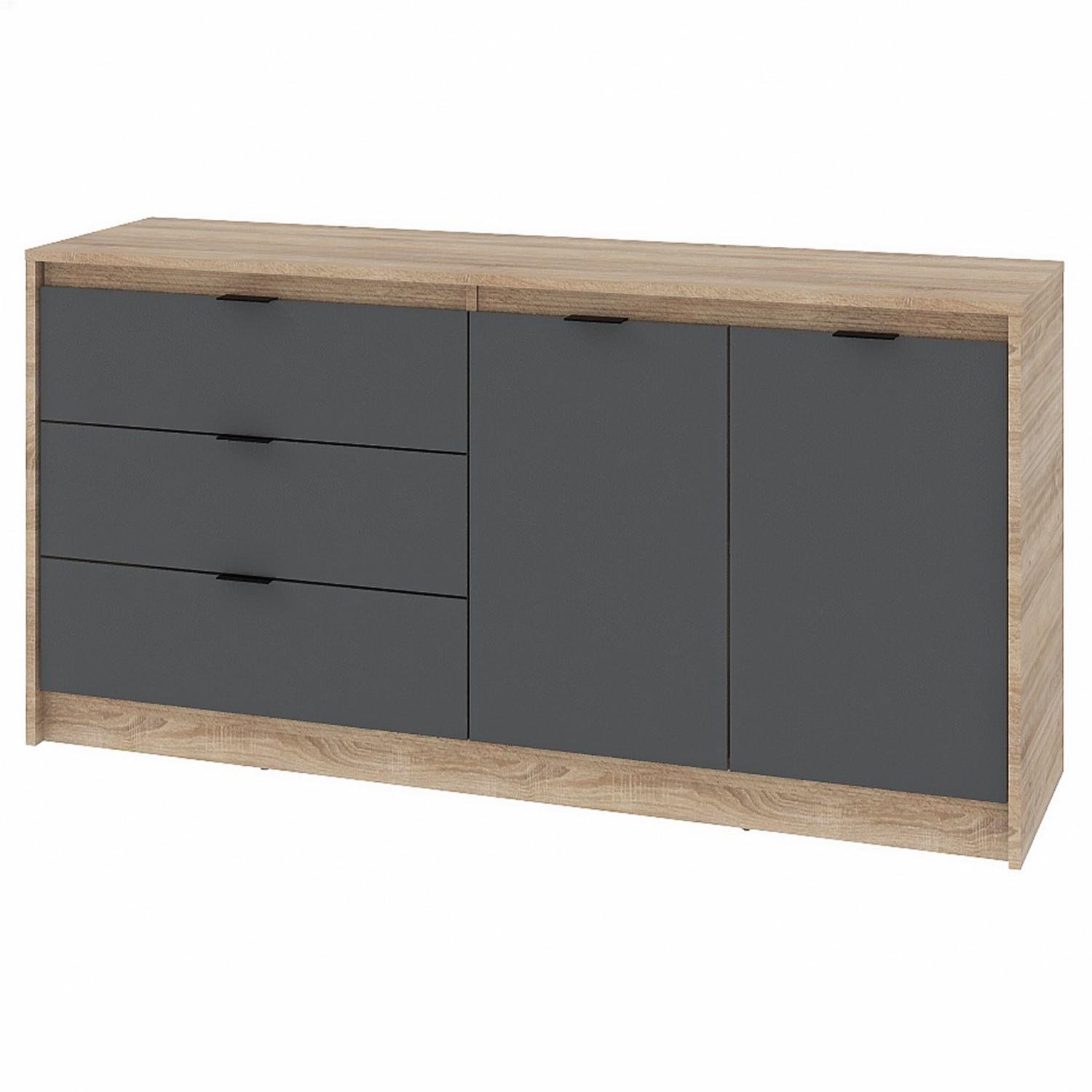 Комод Everest Сити 1500 1502х380х746 мм Сонома/Графит (11416) - фото 1 Комод Everest Сити 1500 1502х380х746 мм Сонома/Графит (11416) - фото 1