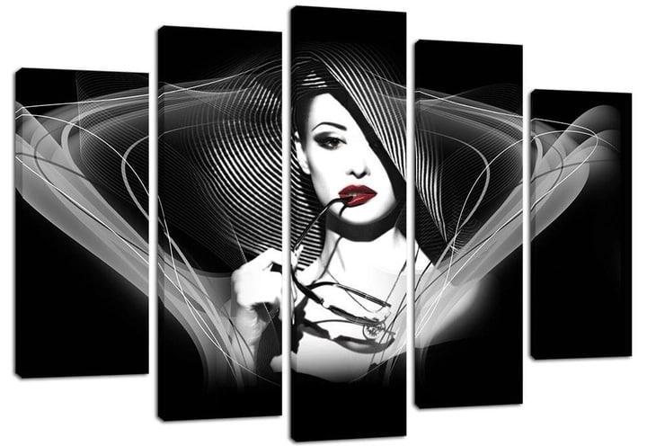 Картина модульная на холсте DK Дама в шляпе 108х80 см (PLM5-154)