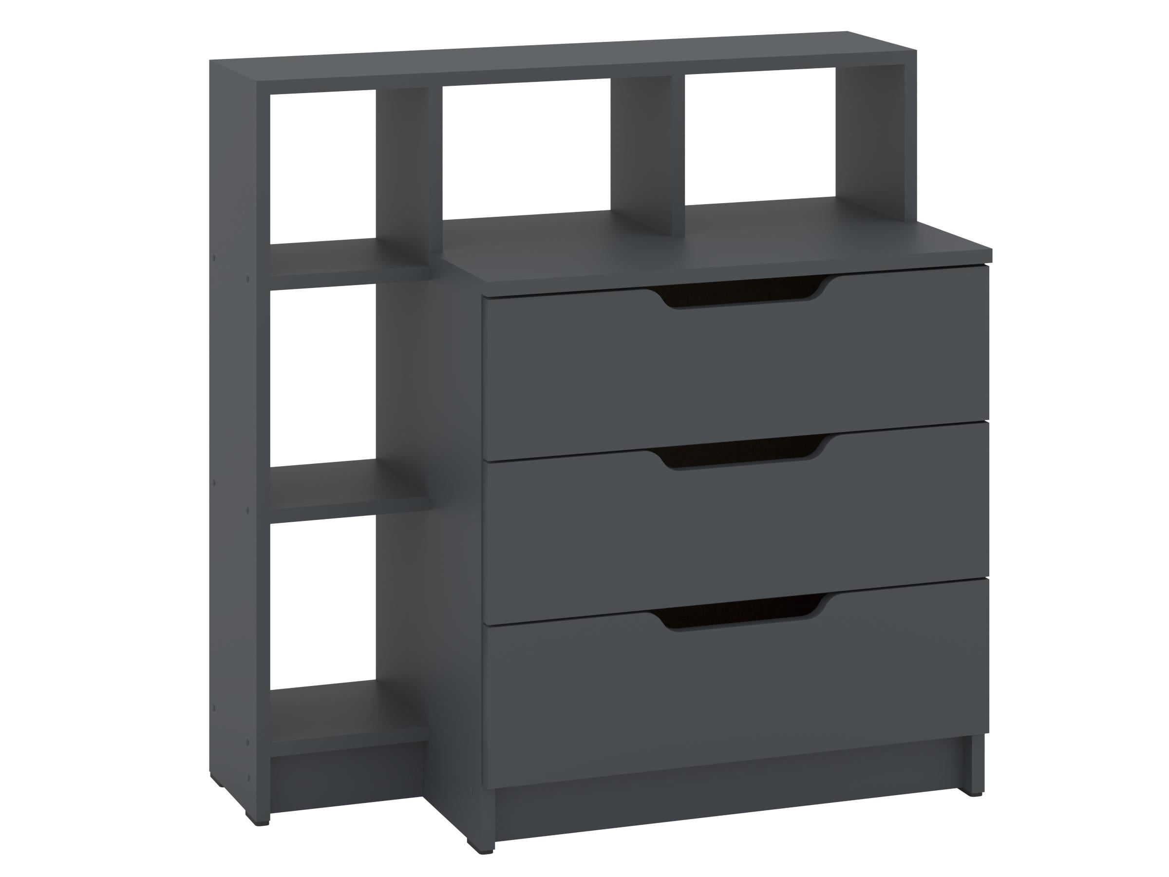 Комод с ящиками PEHOTIN К-3+5 ДСП 80х40х82 см Антрацит (PN-100519)