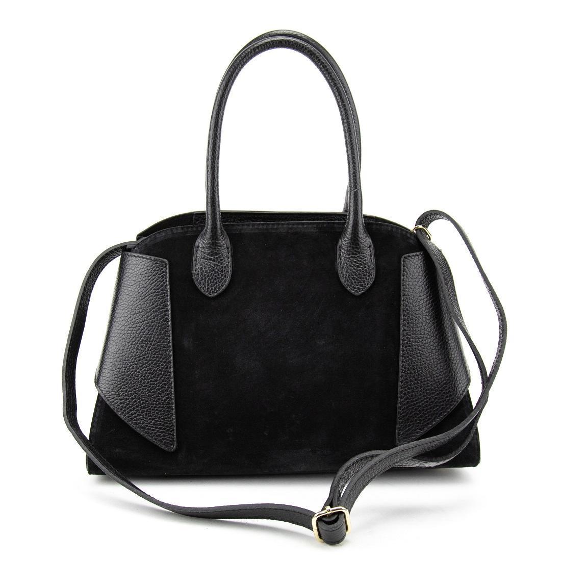 Сумка жіноча замшева класична Firenze Italy F-IT-7688-1A-S Чорний (2768688800) - фото 6 Сумка жіноча замшева класична Firenze Italy F-IT-7688-1A-S Чорний (2768688800) - фото 6