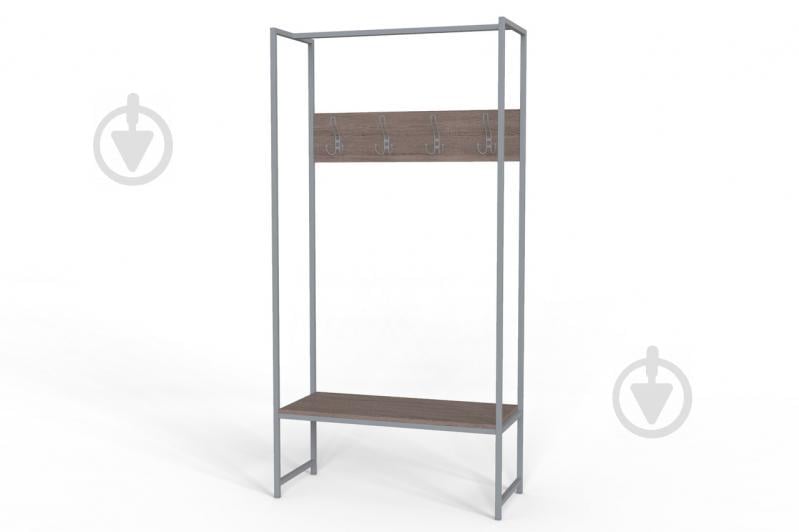 Вешалка напольная Ferrum-decor Трелис 12 180x90x38 см Дуб Сонома / Серый (XK00287)