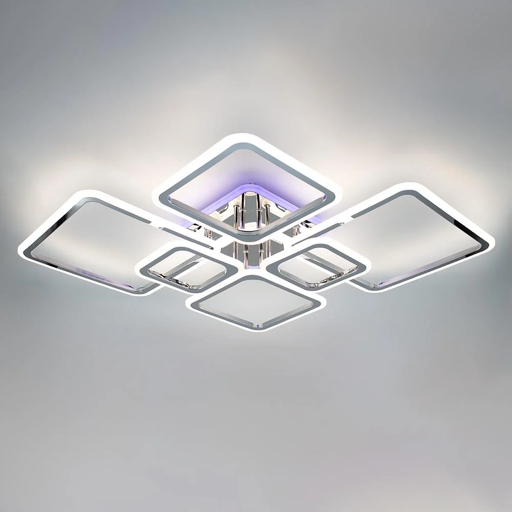 Люстра світлодіодна ESLLSE OVAL RGB 7S з пультом 120 Вт 960x750x110 мм Хром (10516) Люстра світлодіодна ESLLSE OVAL RGB 7S з пультом 120 Вт 960x750x110 мм Хром (10516)