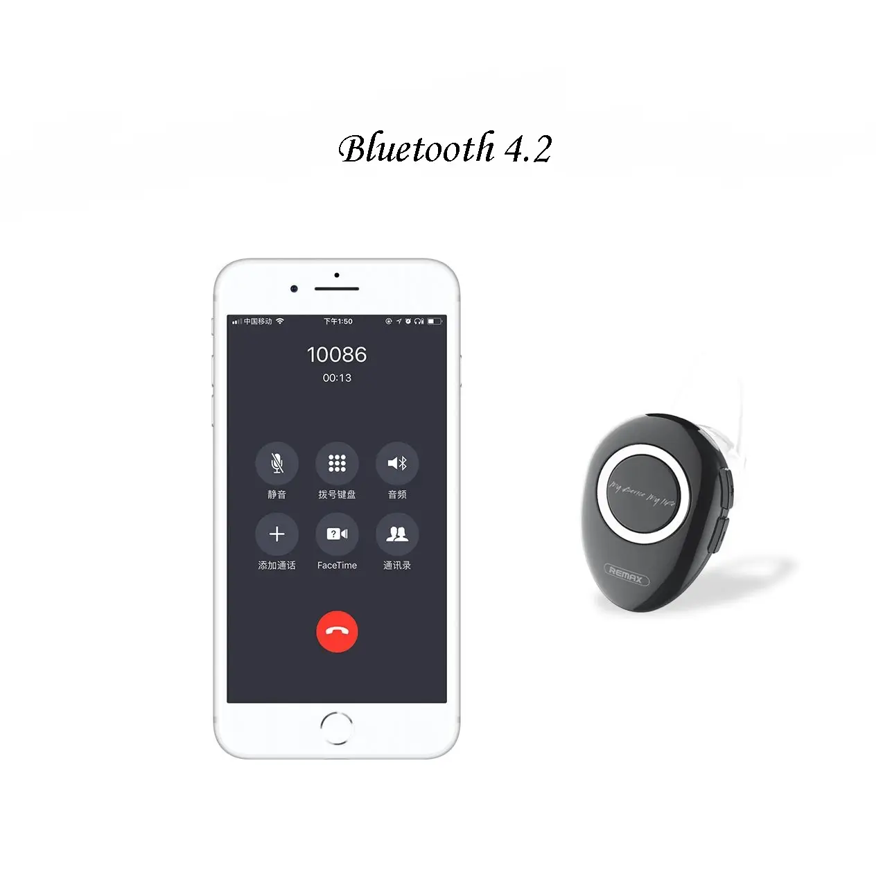 Гарнітура Remax RB-T22 Bluetooth Чорний (6954851288718) - фото 5