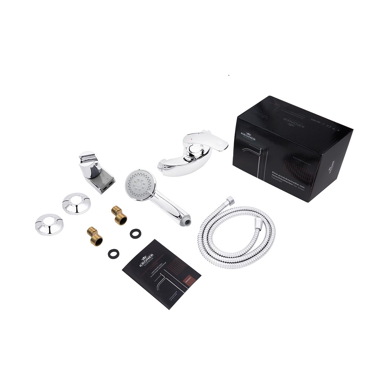 Змішувач для душу Kroner KRP Konstante C050 з душовим гарнітуром (CV023586) - фото 2 Змішувач для душу Kroner KRP Konstante C050 з душовим гарнітуром (CV023586) - фото 2