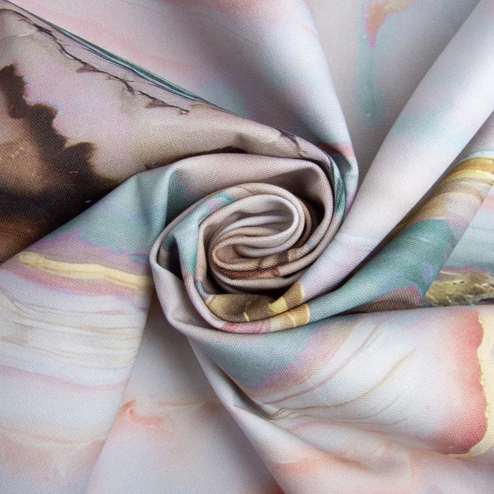 Ткань декоративная скатерна с водоотталкивающей пропиткой 220 гр/м2 180 см Мрамор (25808)