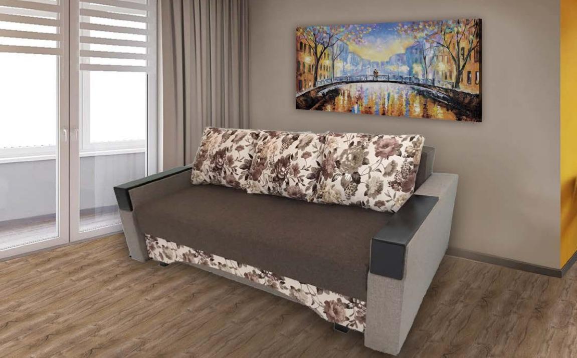 Диван раскладной Анвит Магнолия 220х100 еврокнижка Дерево/Ткань Эпика цвет Серый