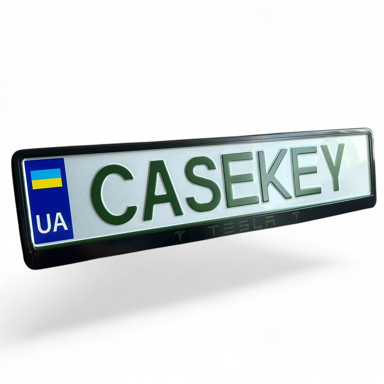 Авторамка с лакированной печатью Tesla (teramka4) Авторамка с лакированной печатью Tesla (teramka4)