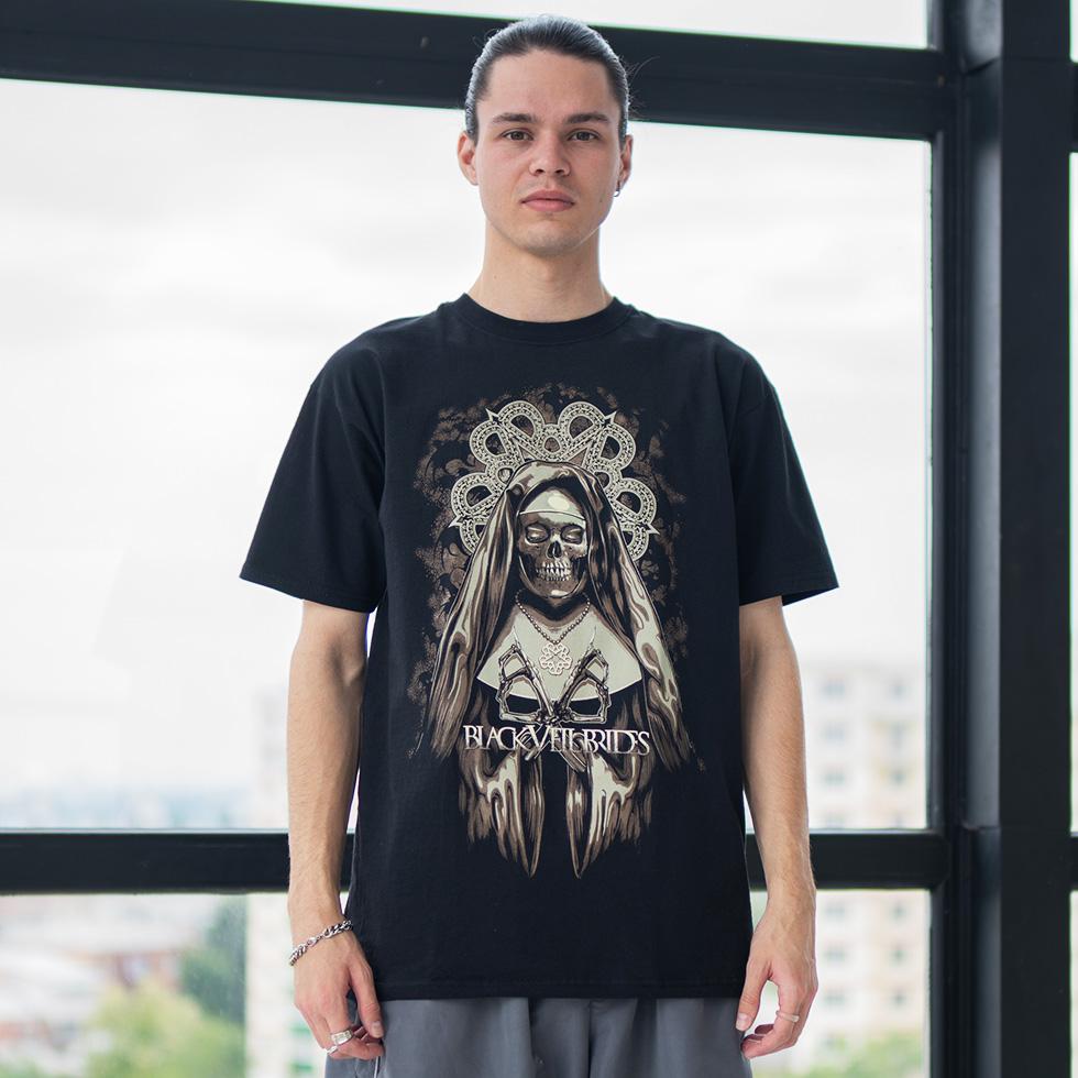 Футболка унисекс Black Veil Brides Nun Skeleton XL Черный (00000001994)