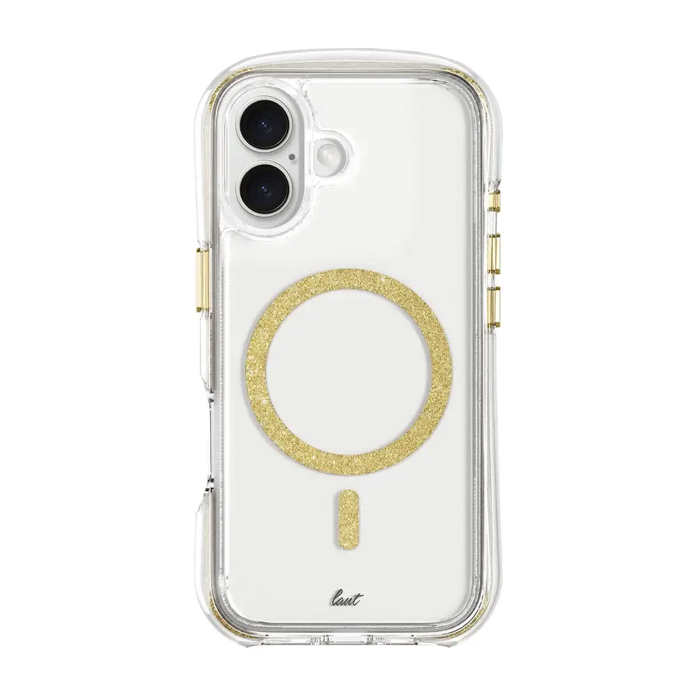 Чехол-накладка Laut AERO SPARKLE for iPhone 16 Plus with MagSafe, Crystal Gold (L_IP24C_AS_GD)