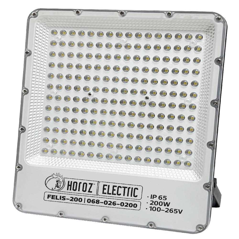 Прожектор светодиодный HOROZ ELECTRIC FELIS-200 200W 6400K дневный Черный Прожектор светодиодный HOROZ ELECTRIC FELIS-200 200W 6400K дневный Черный