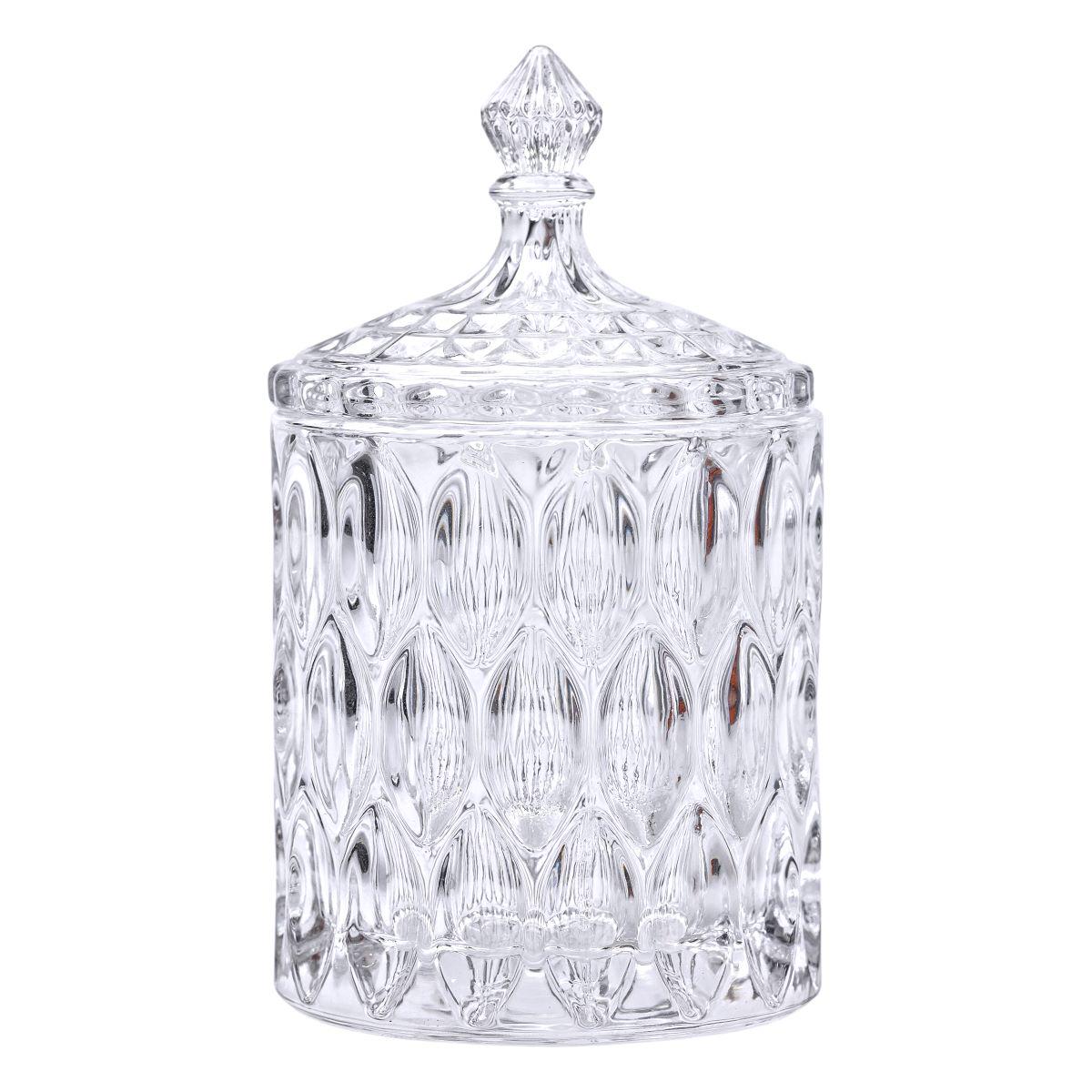 Сахарница с крышкой круглая стеклянная 7,5 см (6970) - фото 4