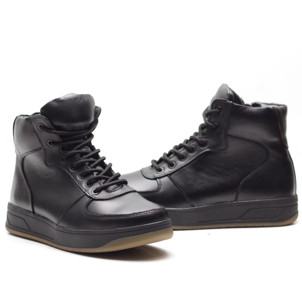 Кеды женские зимние Zlett из натуральной кожи р. 34 Черный (3506) - фото 3 Кеды женские зимние Zlett из натуральной кожи р. 34 Черный (3506) - фото 3