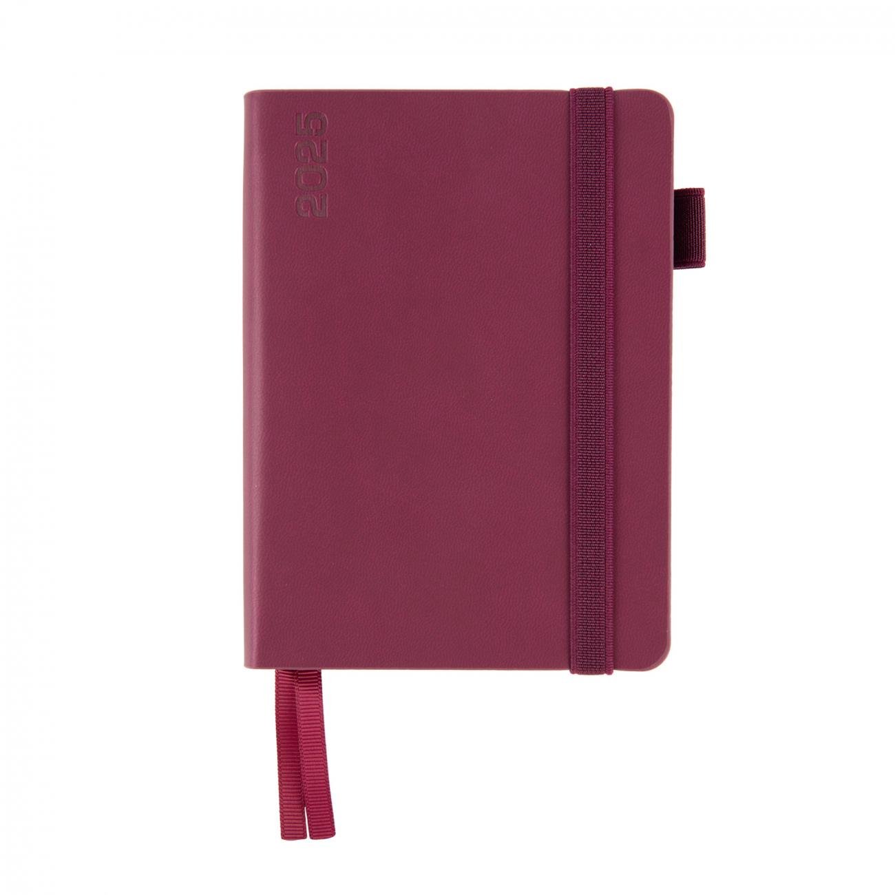 Ежедневник А6 Leo Planner датированный 2025 Binario 352 стр. Винный (252551)