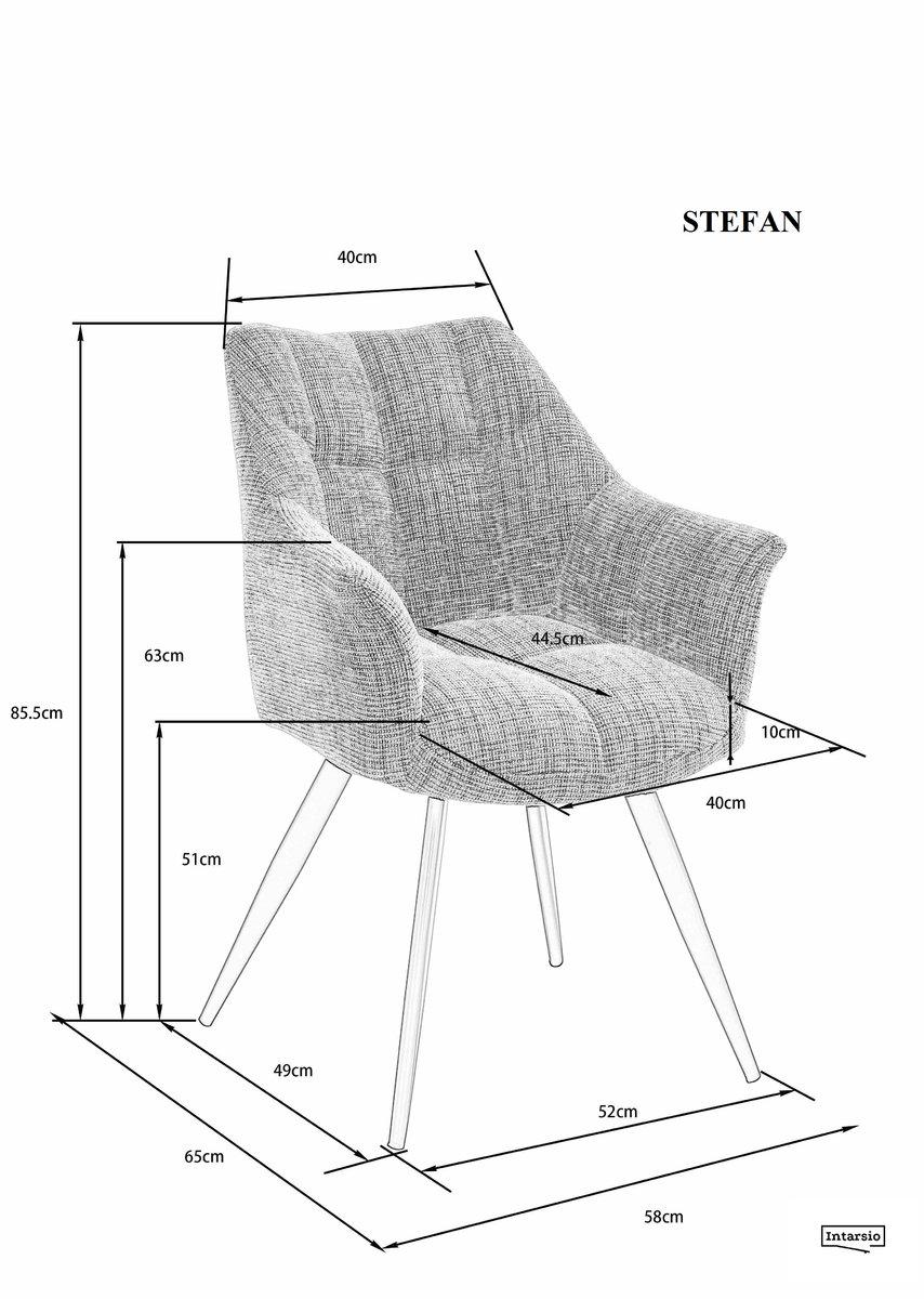 Стул Intarsio STEFAN Черный/Темно-серый - фото 9