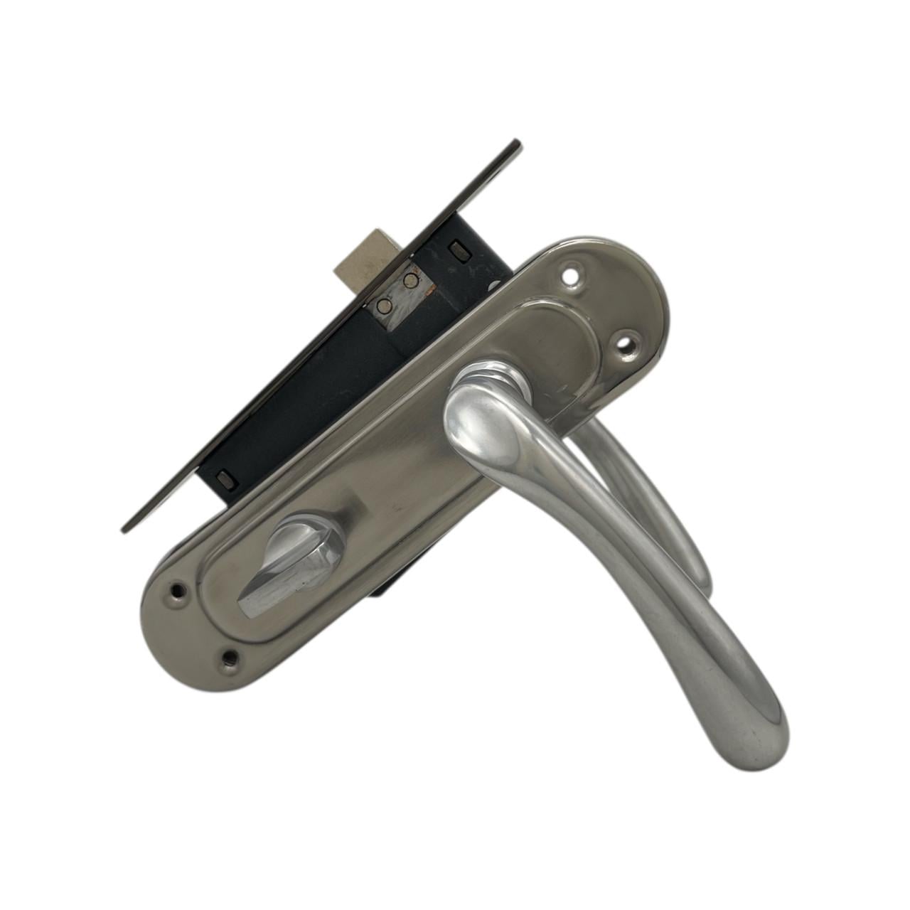 Замок с ручками Nobel Elmaz WC 62 мм Nikel (370065)