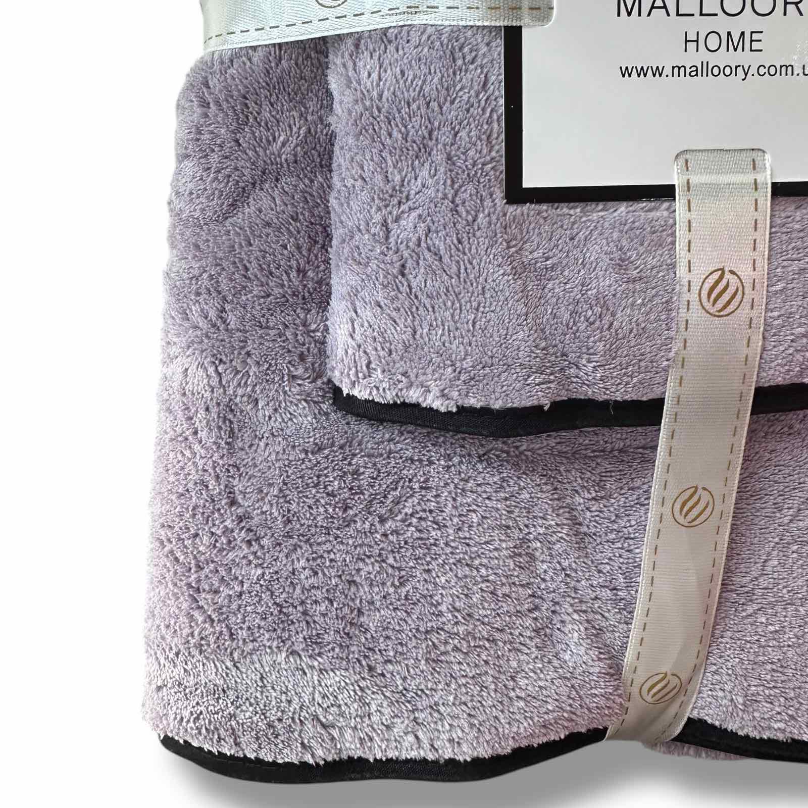 Комплект полотенец из микрофибры Malloory Home Сиреневый (6616-2) - фото 2