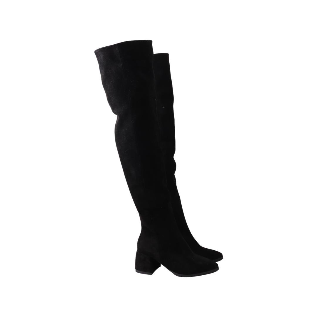 Ботфорты женские Roberto Netti из замши р. 37 Черный (48-22ZSB)