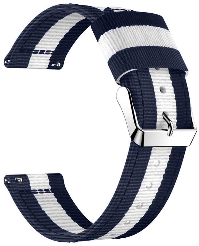 Браслет тканевый Canvas для Amazfit Bip 3 Blue/White (28053) - фото 2