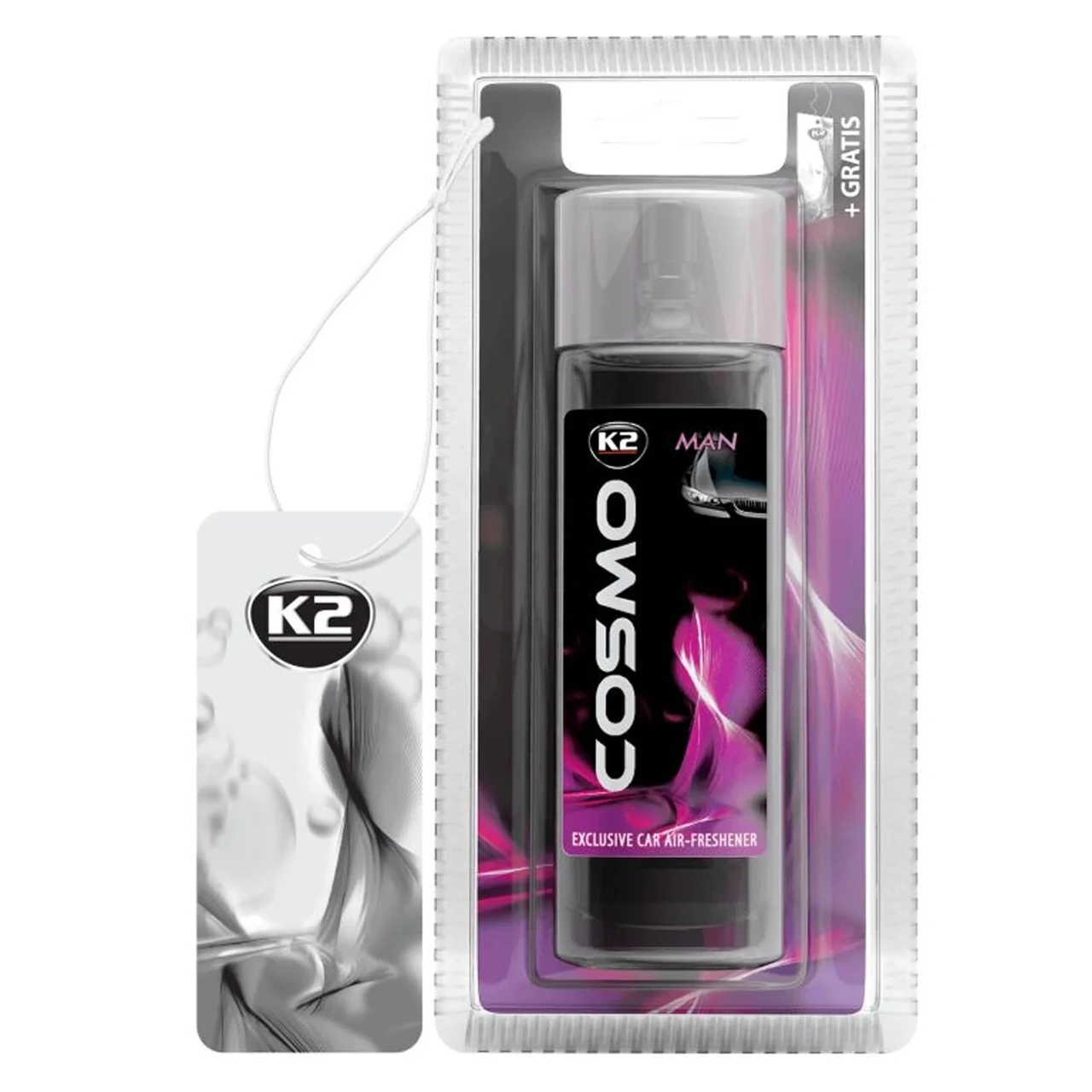 Освіжувач повітря K2 Cosmo Чоловічий аромат з картонною підвіскою 50 мл