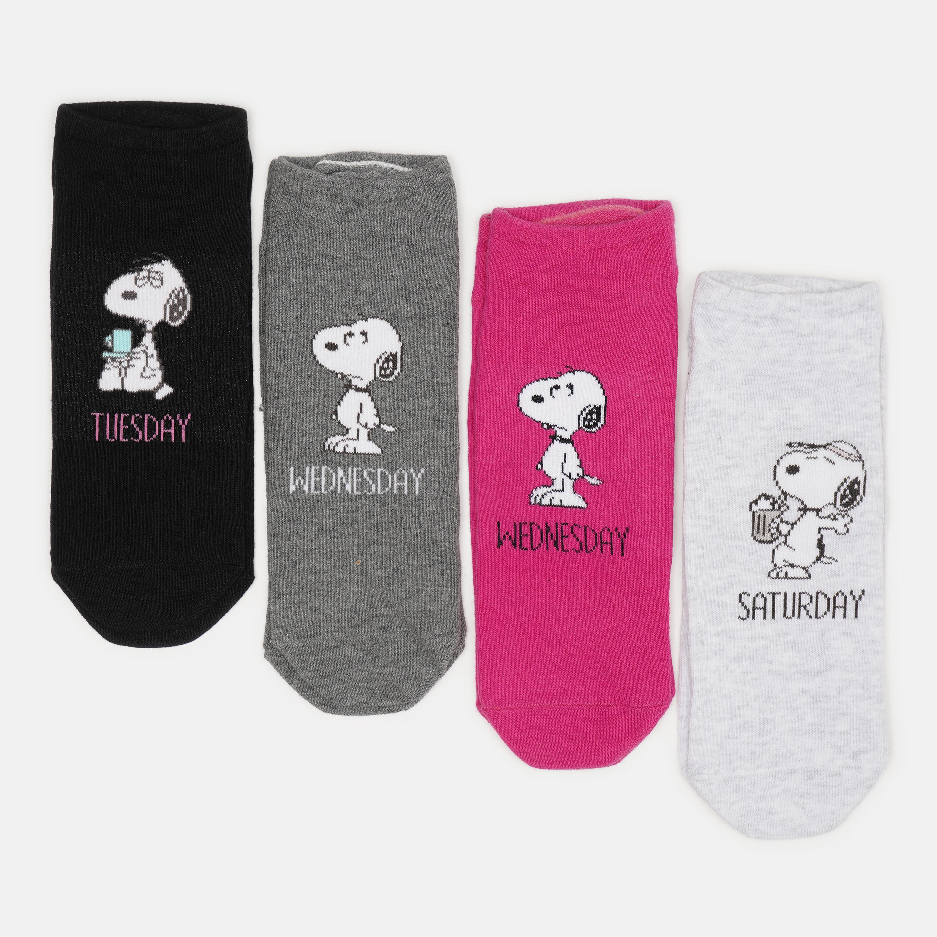 Шкарпетки C&A р. 39-42 4 пари Рожевий/Сірий/Чорний (2245543)