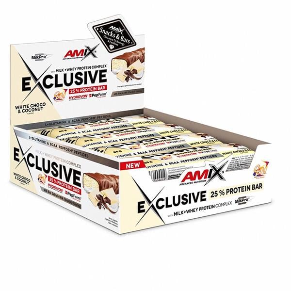 Батончик протеїновий Amix Nutrition Exclusive Protein Bar 12х85 г White Chocolate Coconut (000026213)
