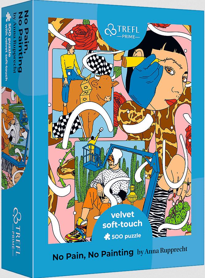 Пазл Trefl мягкий бархат: Ни боли ни рисования 500 эл.