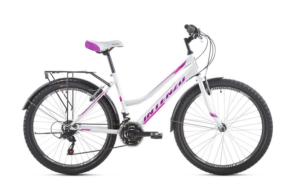 Велосипед женский Intenzo Costa Lady 16" 26" Белый/Фиолетовый (37cf4839)