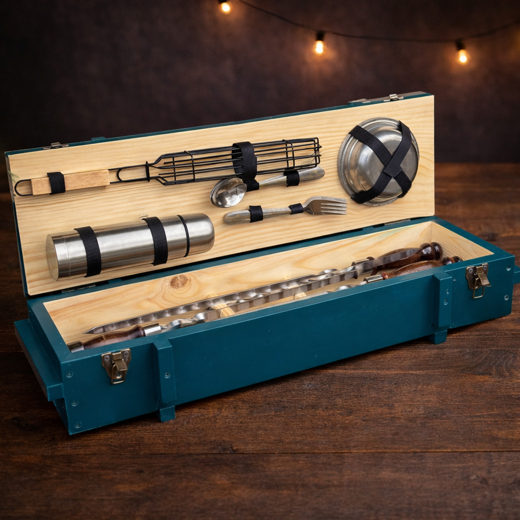 Подарочный набор шампуров Jooki Комбат Бирюзовый (10225)