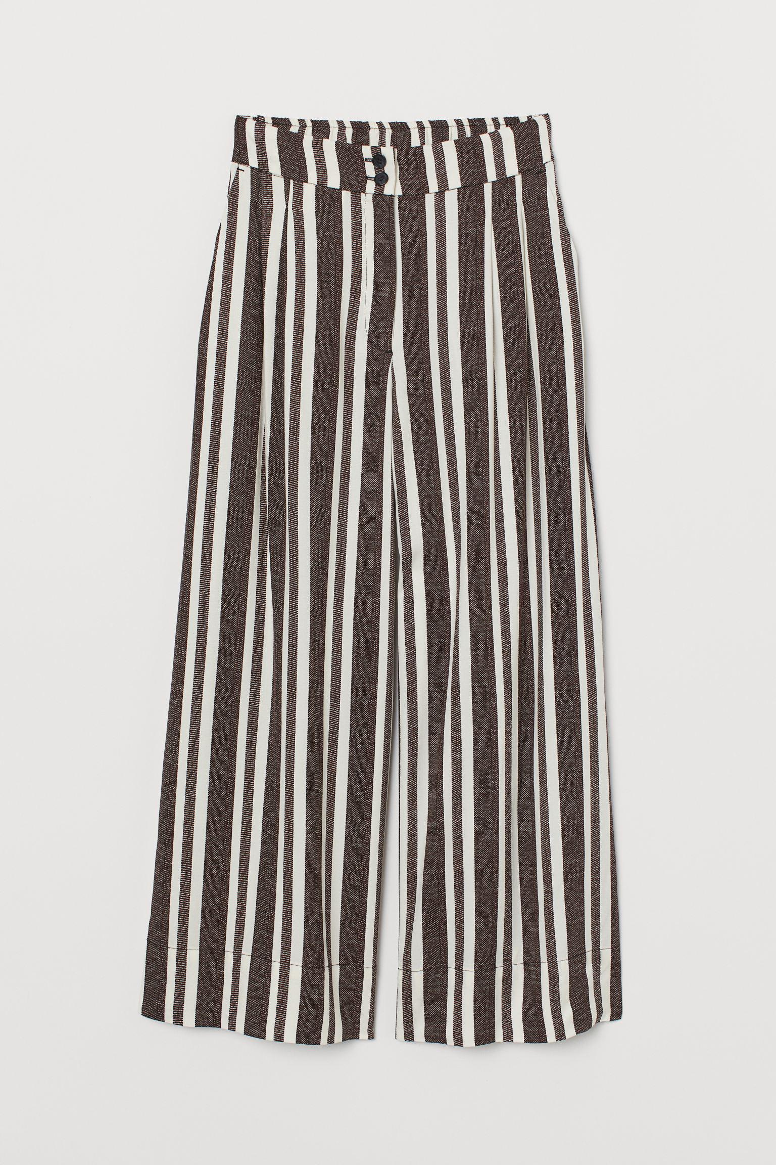 Брюки H&M полоска р. 38 Коричневый (25067525142)