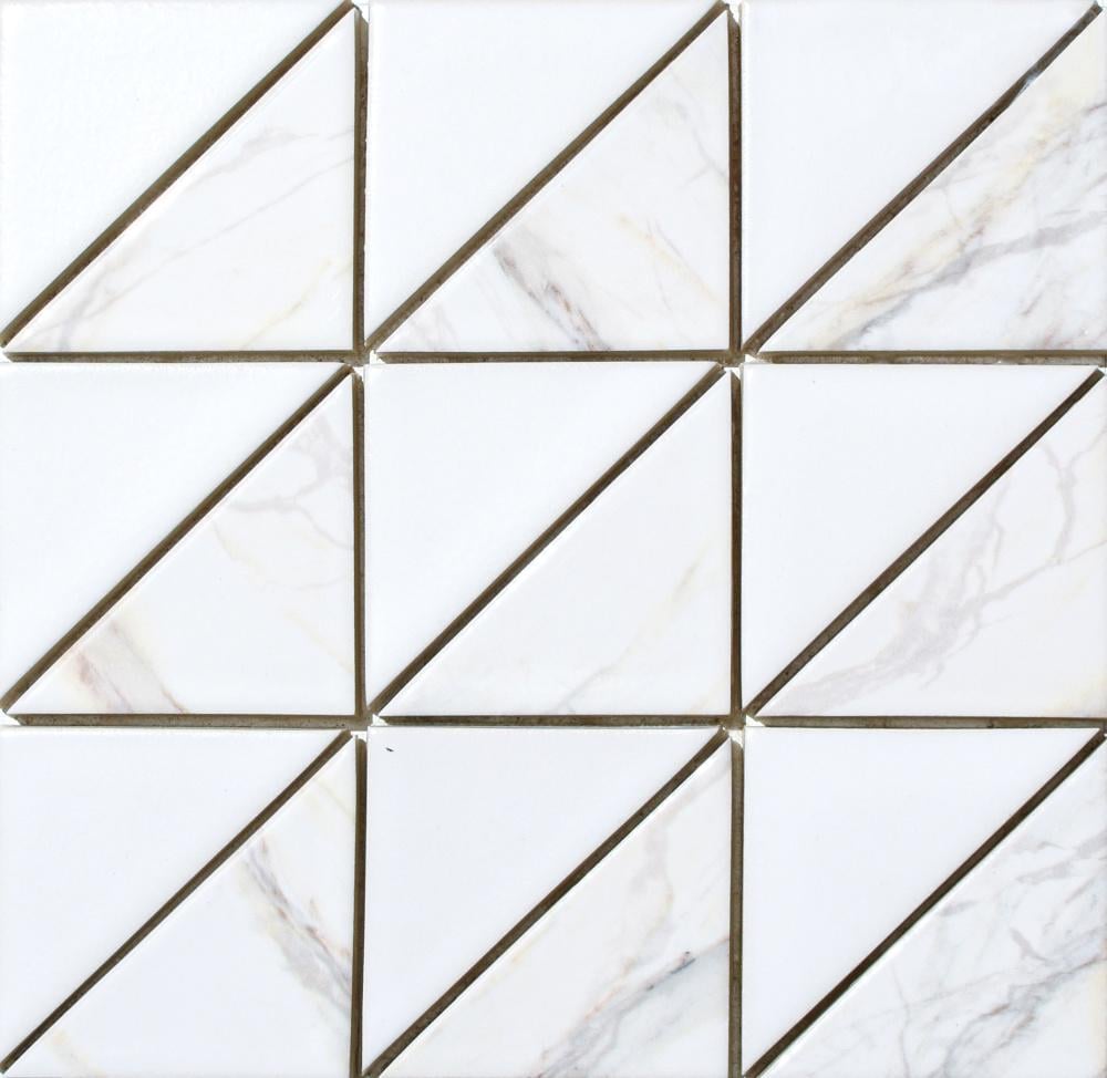 Керамическая мозаика Kotto Ceramica TRIANGLE RT 69002 С2 Print 51 300x300x9 мм/73x73 мм White