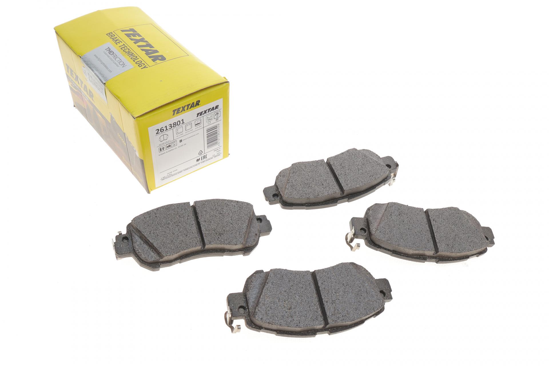 Колодки тормозные передние TEXTAR для Nissan Almera/Note 18- с датчиком (2613801)