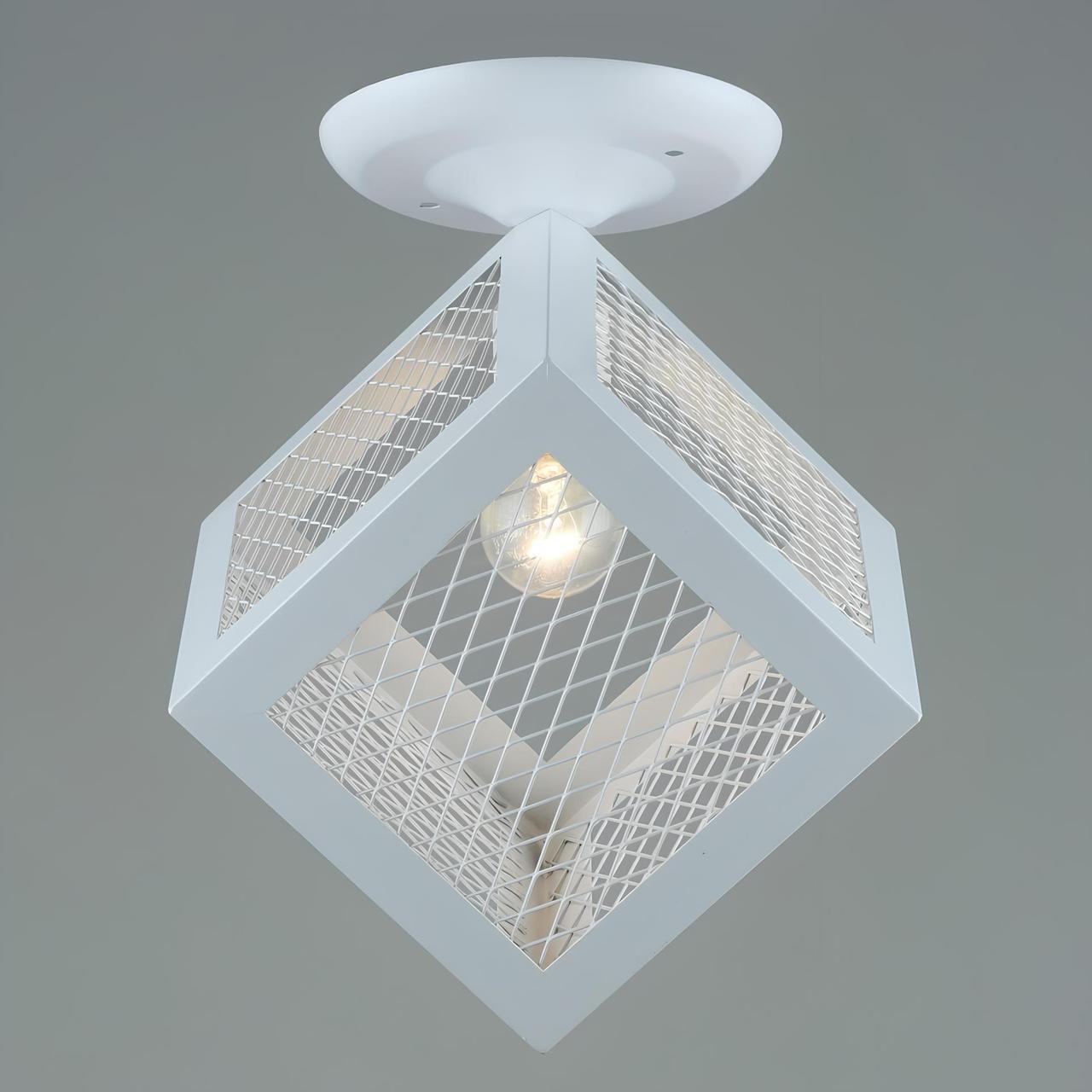 Потолочный светильник Sirius с металлическим плафоном под лампу Е27 Белый (B N5522/1H WT)