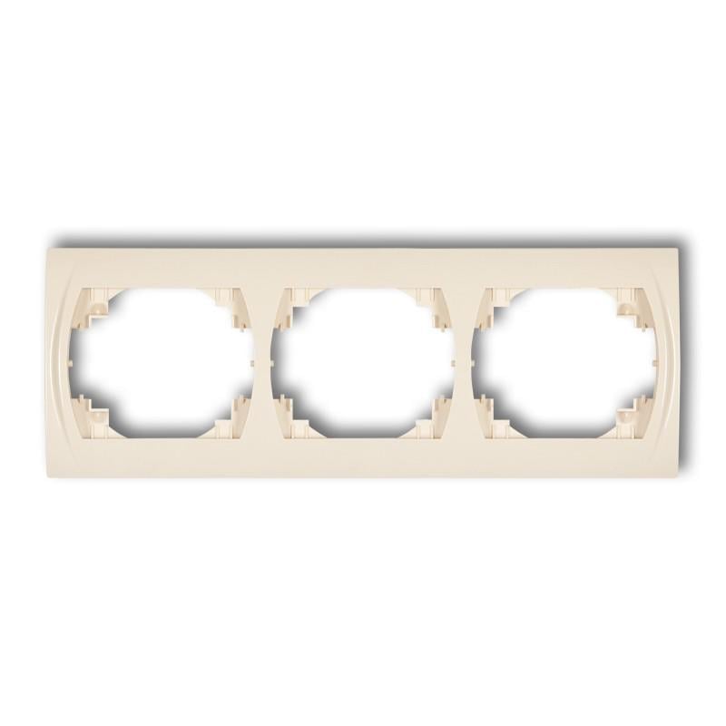 Рамка тройная горизонтальная Karlik Logo Бежевый (1LRH-3) Рамка тройная горизонтальная Karlik Logo Бежевый (1LRH-3)