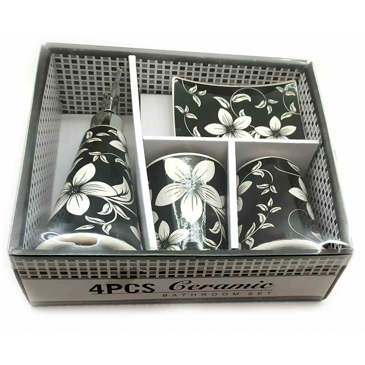 Набор аксессуаров для ванной комнаты Цветы (32746А) - фото 2