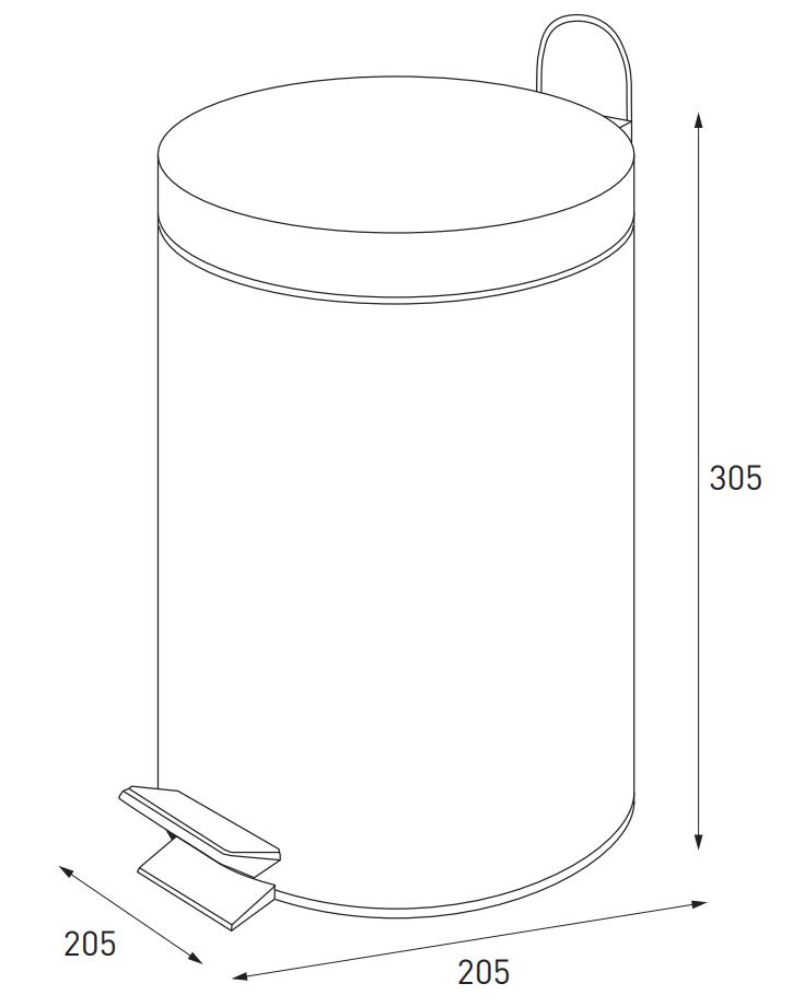 Ведро для мусора Zerix Solo-TC0107 7 л круглое из нержавеющей стали (ZX5899) - фото 2 Ведро для мусора Zerix Solo-TC0107 7 л круглое из нержавеющей стали (ZX5899) - фото 2