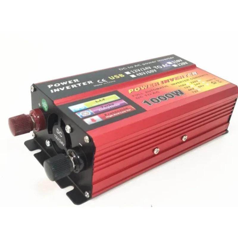 Автомобильный инвертор Wimpex WX 1000 F USB 12-220V чистая синусоида 1000W до 2000 Вт (16769)