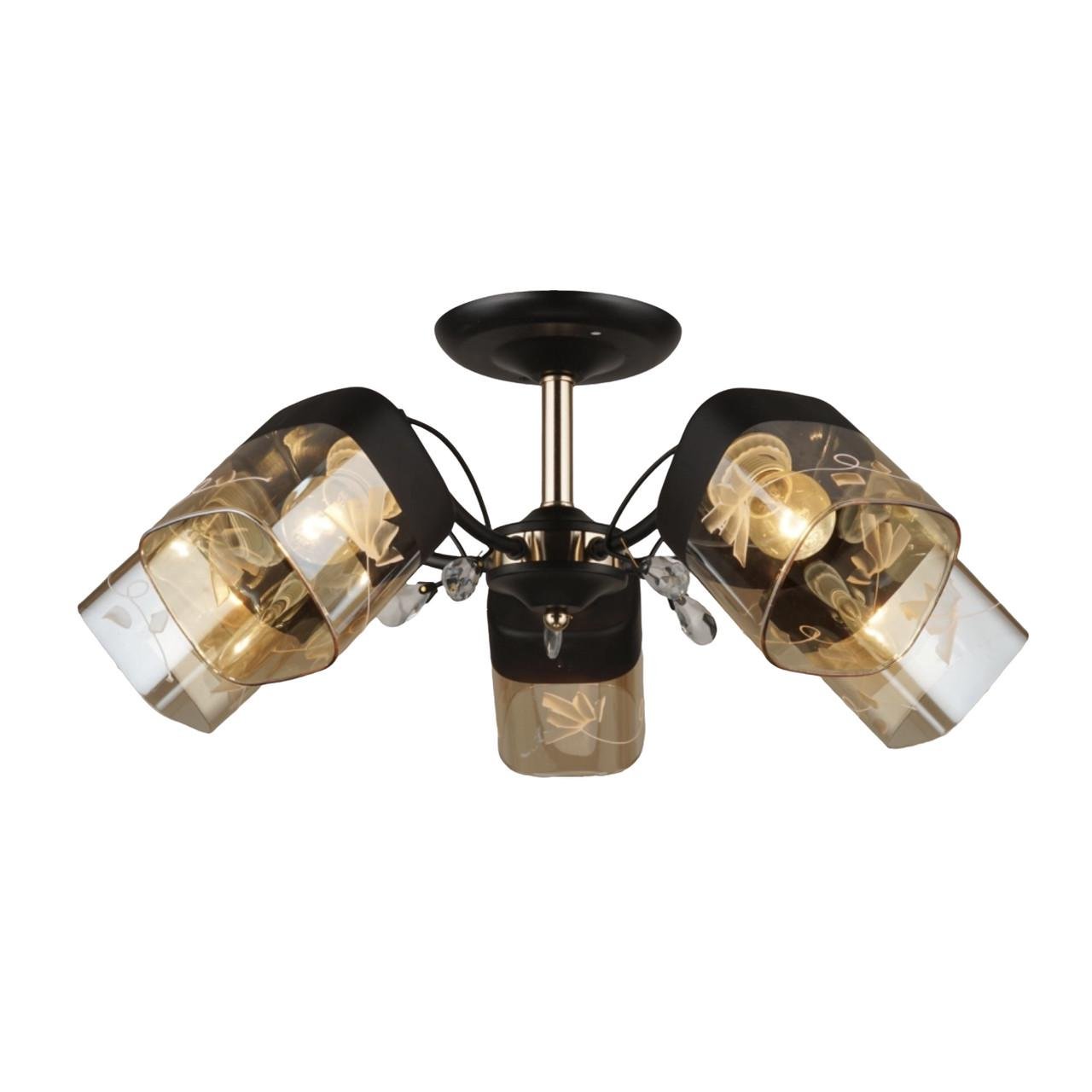 Люстра Sirius A3428/5 BK+FGD на 5 плафонів (31424583)