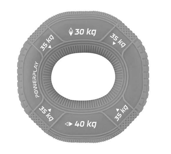 Эспандер кистевой силиконовый PowerPlay PP-4331 Hand Grip Large 30-35-40 кг Серый (PP_4331_Grey_(30-35-40))