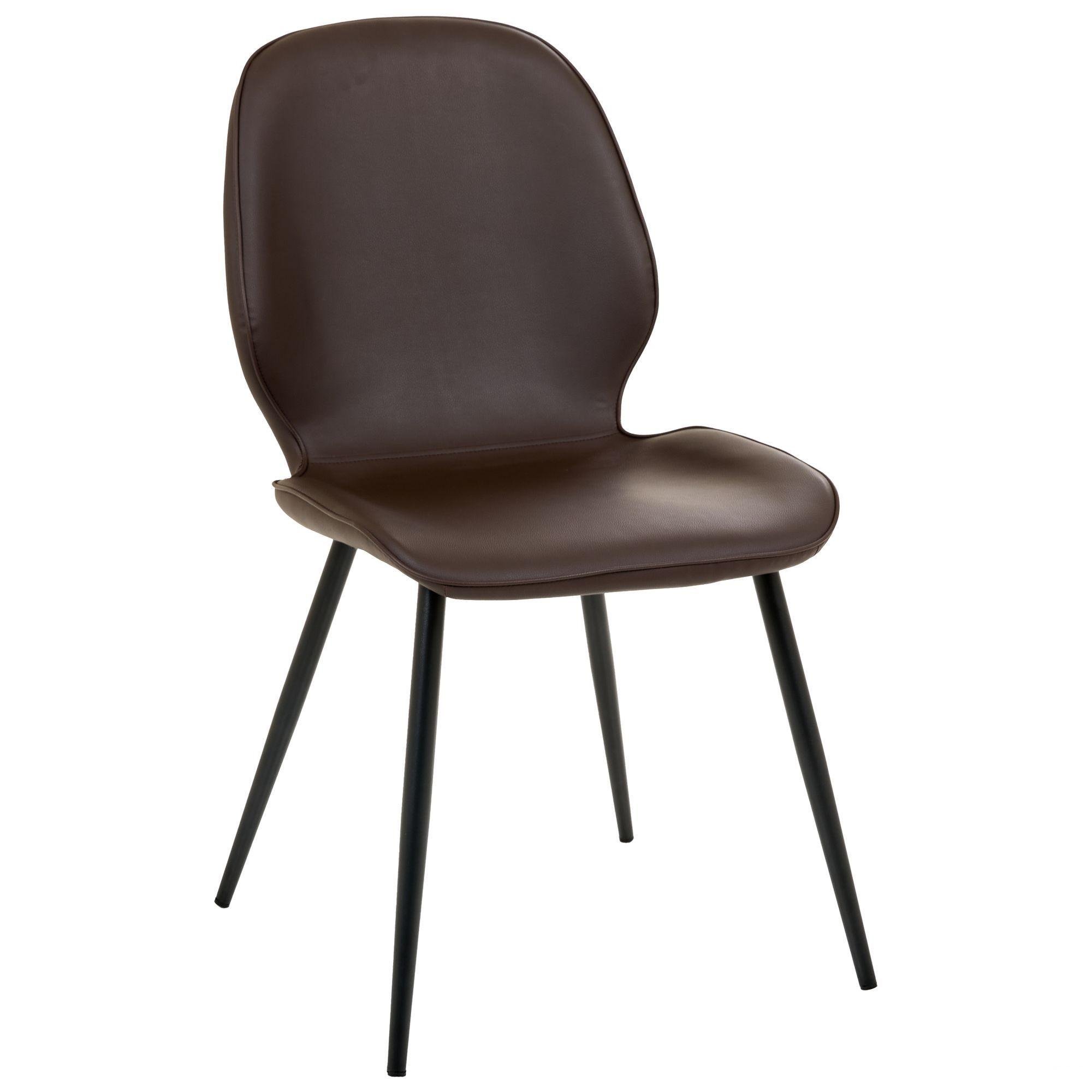 Стілець AMF Percy шкірозамінник Чорний/Темно-шоколадний (555394)