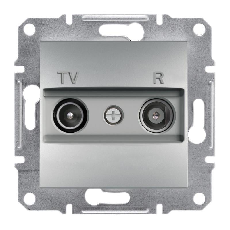 Розетка проходная Schneider Electric Asfora TV/R 8dB ABS Алюминий (EPH3300361)