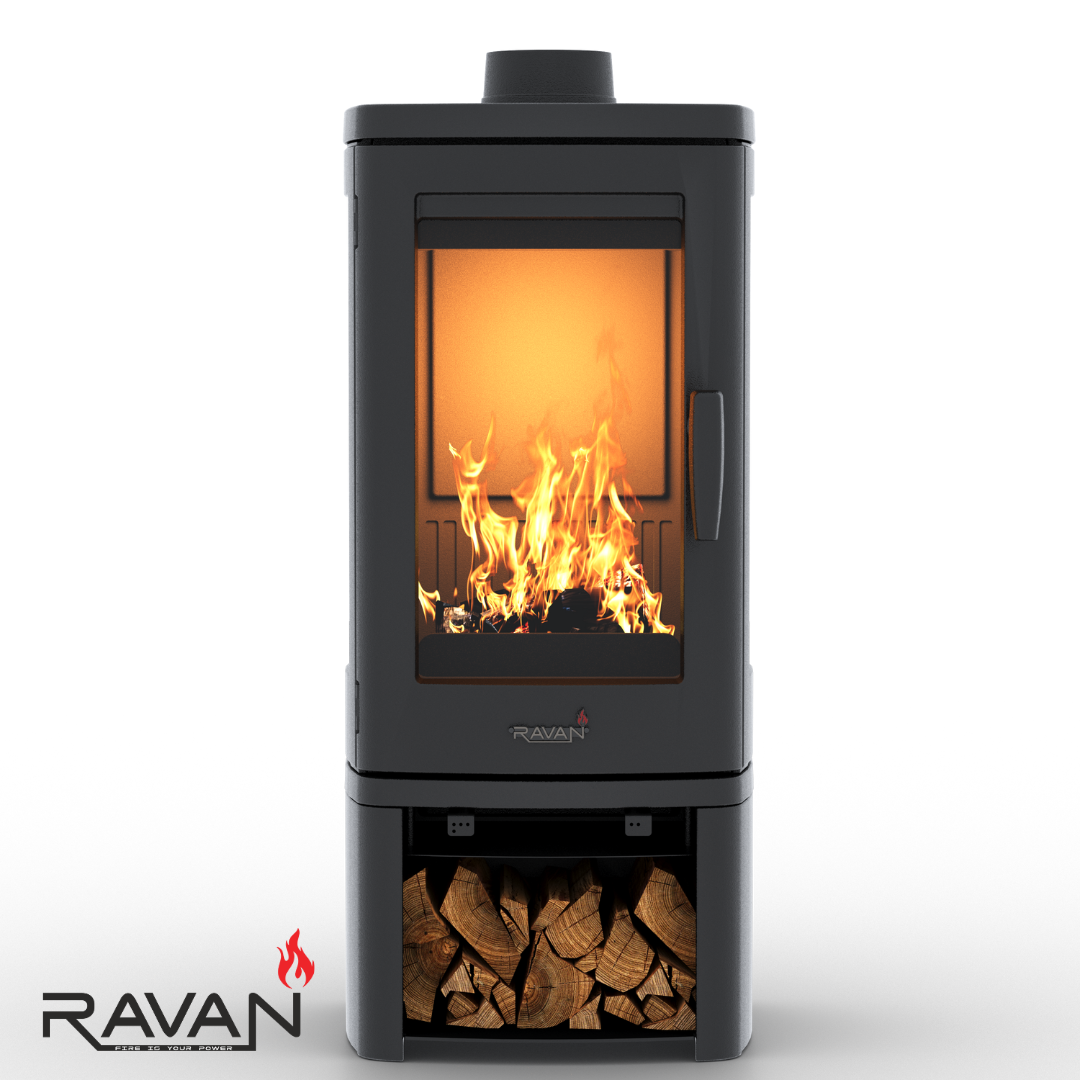Піч-камін чавунна Ravan Elara на дровах 10 кВт (29190810) - фото 7